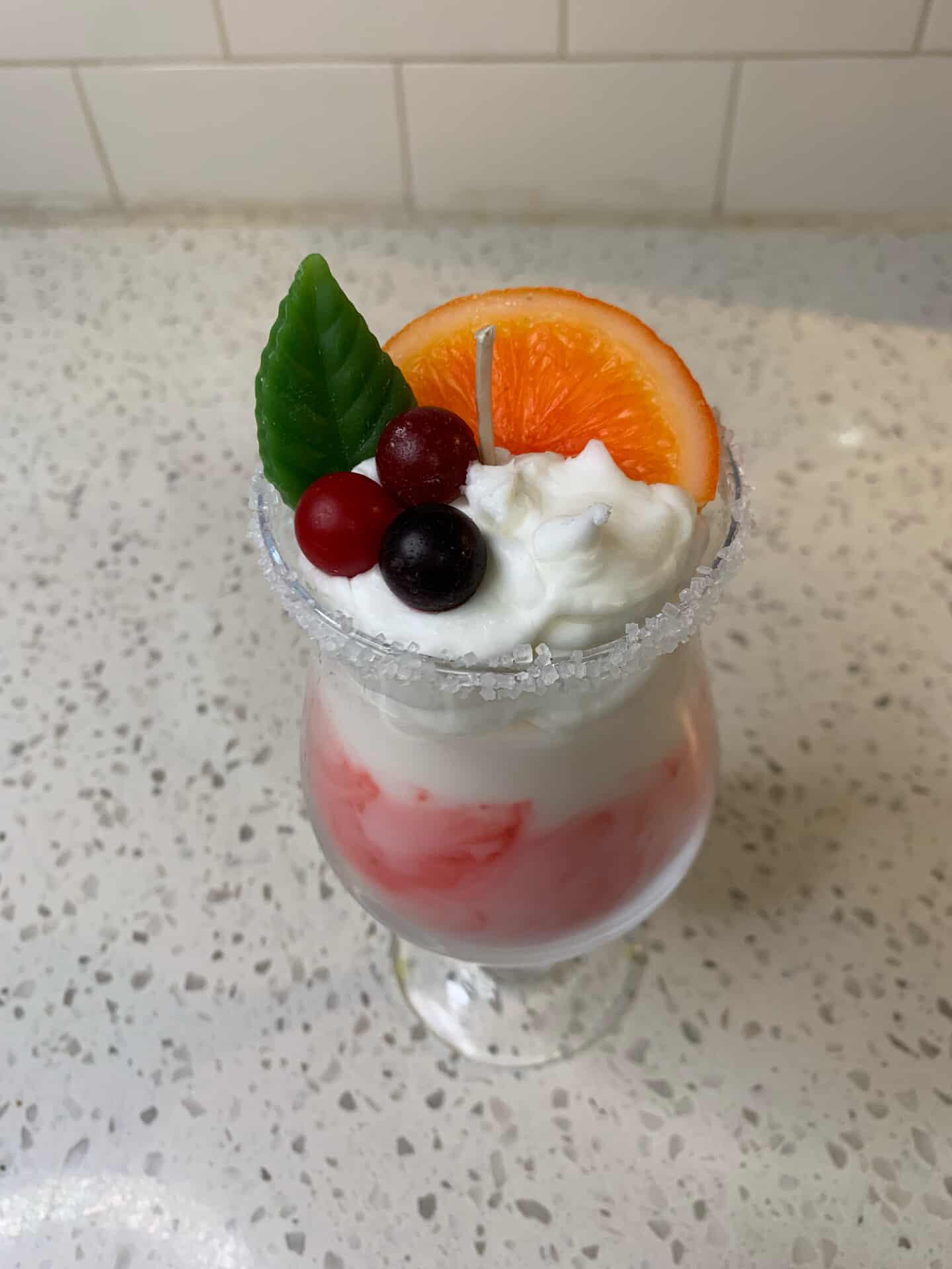 Cranberry and orange (decor only)