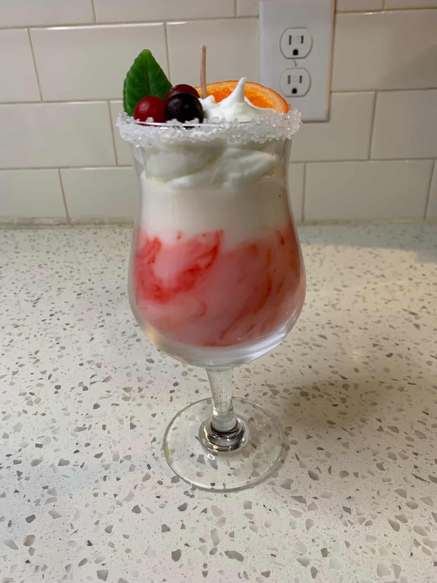 Cranberry and orange (decor only)
