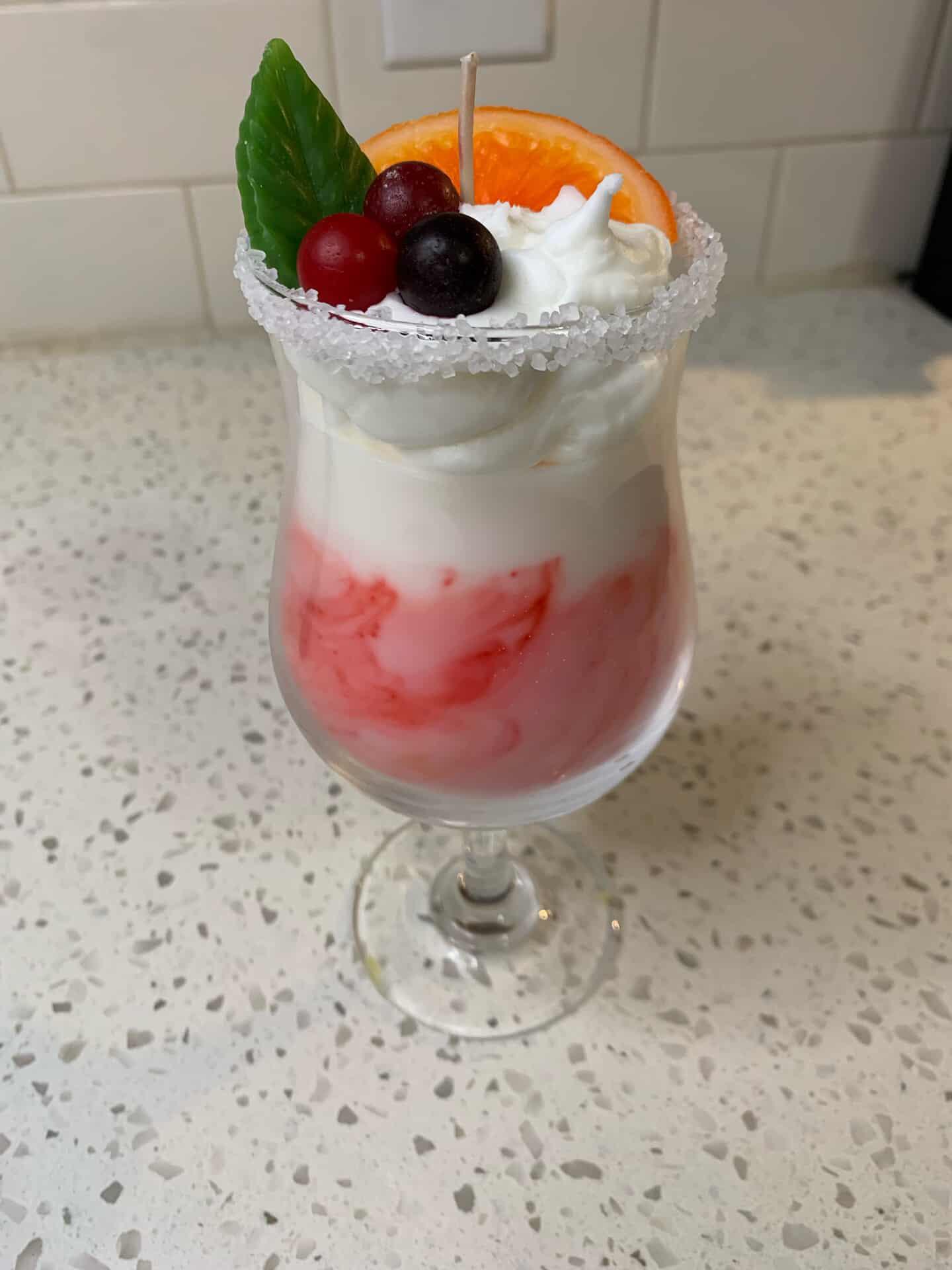 Cranberry and orange (decor only)